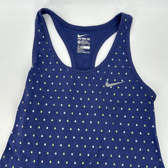 Nike tank top size medium blue polka dot - Picture 2 of 5